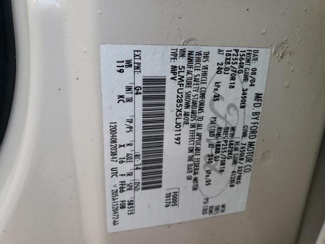 5LMFU285X5LJ01197 - 2005 LINCOLN NAVIGATOR 米色 照片 10