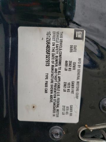 1G1ZU64835F327973 - 2005 CHEVROLET MALIBU MAX 黑色 照片 10