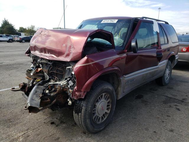 1GKDT13W712207462 - 2001 GMC JIMMY BURGUNDY photo 2