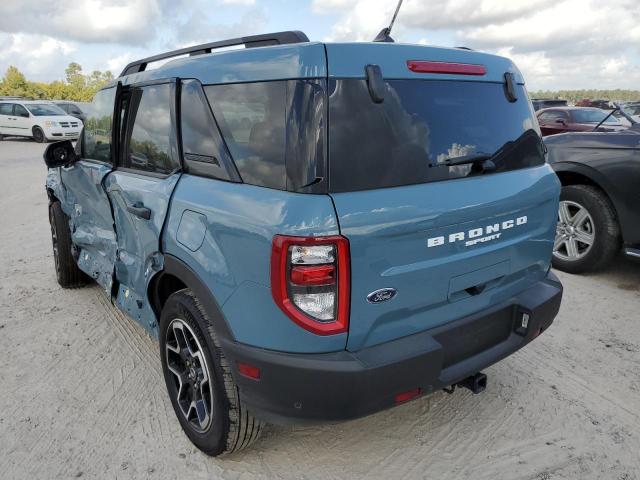 3FMCR9B67NRD18516 - 2022 FORD BRONCO SPO BLUE photo 3