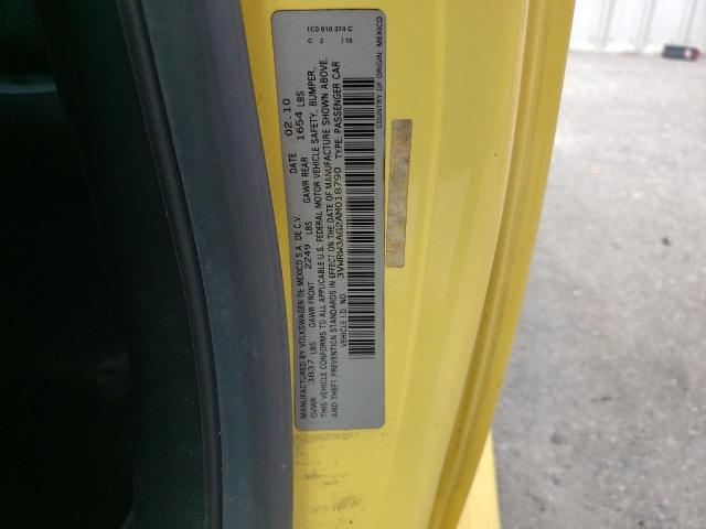 3VWRW3AG2AM018790 - 2010 VOLKSWAGEN NEW BEETLE 黄色 照片 10