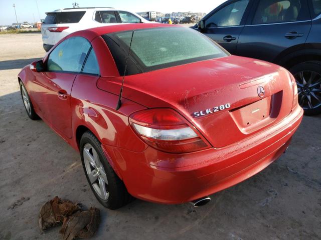 WDBWK54F86F076957 - 2006 MERCEDES-BENZ SLK 280 RED photo 3