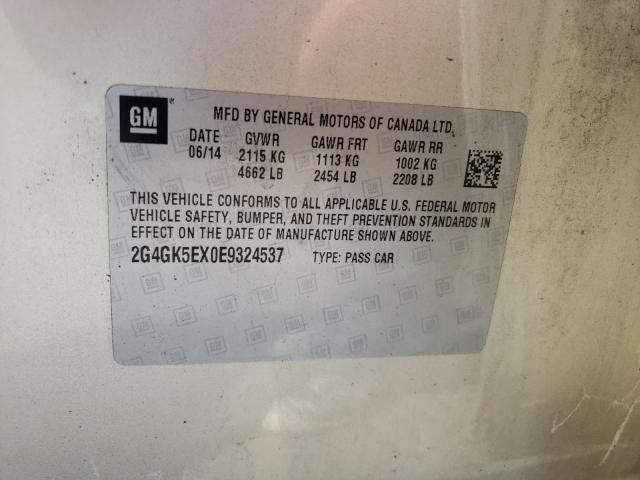 2G4GK5EX0E9324537 - 2014 BUICK REGAL 棕色 照片 10