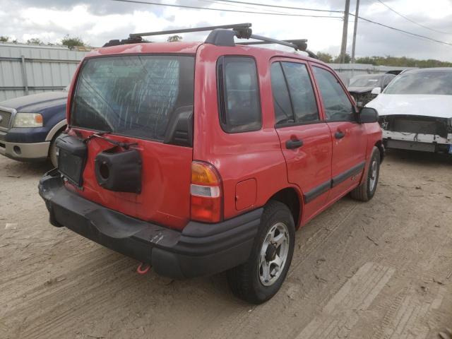 2CNBE13C816928584 - 2001 CHEVROLET TRACKER RED photo 4