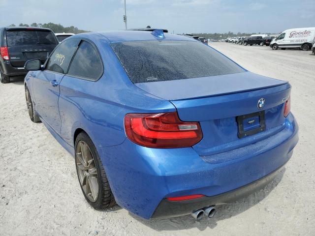 WBA2F9C32H7A40374 - 2017 BMW 230I BLUE photo 3