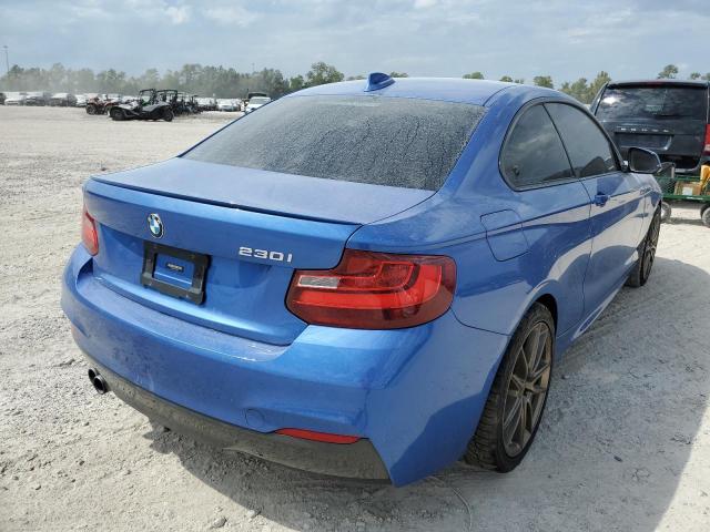 WBA2F9C32H7A40374 - 2017 BMW 230I BLUE photo 4