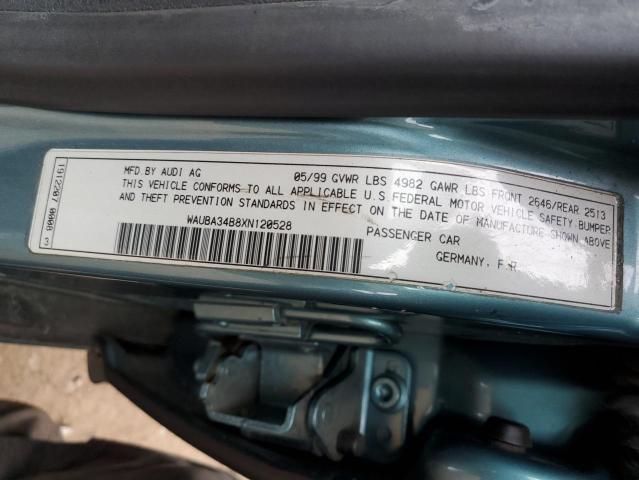 WAUBA34B8XN120528 - 1999 AUDI A6 2.8 QUA TEAL photo 10