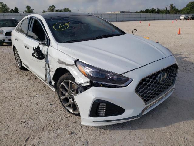 5NPE34AB3KH821393 - 2019 HYUNDAI SONATA LIM WHITE photo 1