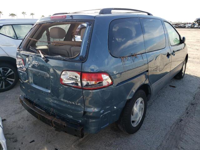 4T3ZF13C61U362283 - 2001 TOYOTA SIENNA LE BLUE photo 4