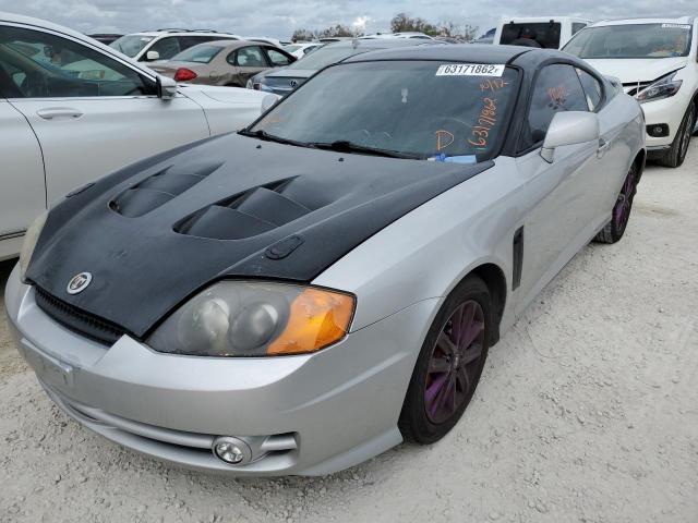 KMHHN65F23U084013 - 2003 HYUNDAI TIBURON GT SILVER photo 2