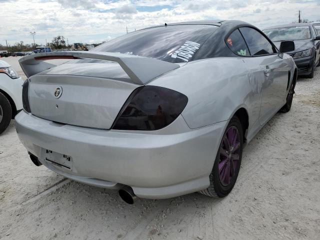 KMHHN65F23U084013 - 2003 HYUNDAI TIBURON GT SILVER photo 4