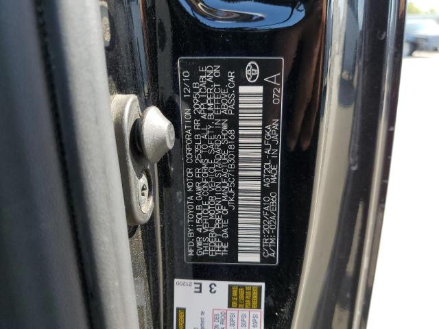 JTKJF5C71B3018168 - 2011 TOYOTA SCION TC BLACK photo 10