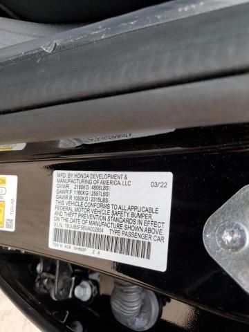19UUB5F56NA002804 - 2022 ACURA TLX TECH A GRAY photo 10