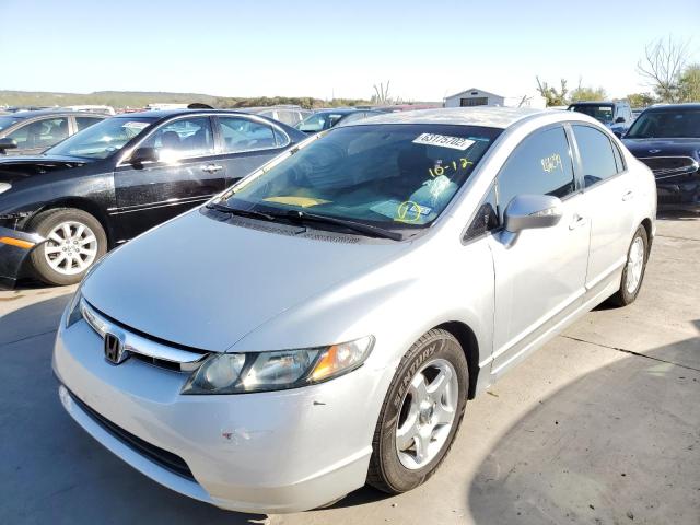 JHMFA36228S006317 - 2008 HONDA CIVIC HYBR SILVER photo 2