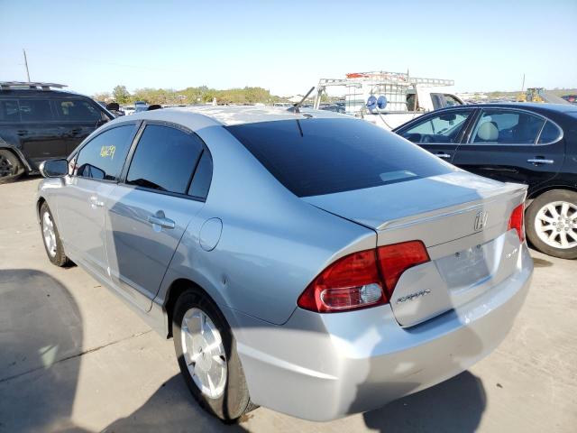 JHMFA36228S006317 - 2008 HONDA CIVIC HYBR SILVER photo 3