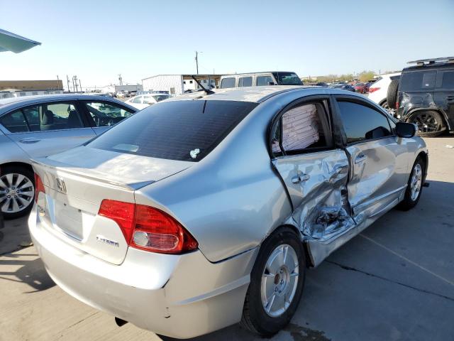 JHMFA36228S006317 - 2008 HONDA CIVIC HYBR SILVER photo 4