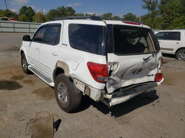 5TDBT48A27S291807 - 2007 TOYOTA SEQUOIA WHITE photo 3