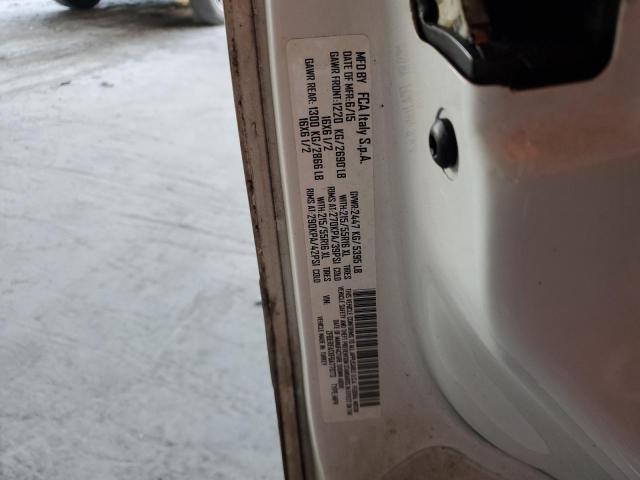 ZFBERFATXF6A77073 - 2015 RAM PROMASTER WHITE photo 10