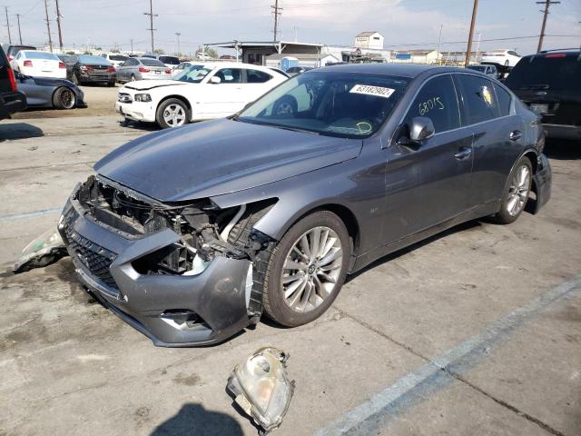 JN1EV7AP9JM363275 - 2018 INFINITI Q50 LUXE GRAY photo 2