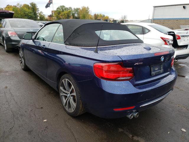 WBA2K1C52KVD42202 - 2019 BMW 230XI BLUE photo 3