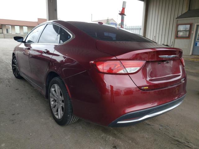 1C3CCCAB3FN611677 - 2015 CHRYSLER 200 LIMITE BURGUNDY photo 3