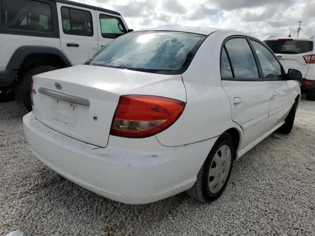 KNADC125836269885 - 2003 KIA RIO WHITE photo 4