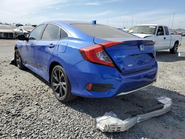 19XFC1F70KE011635 - 2019 HONDA CIVIC EXL 蓝色 照片 3