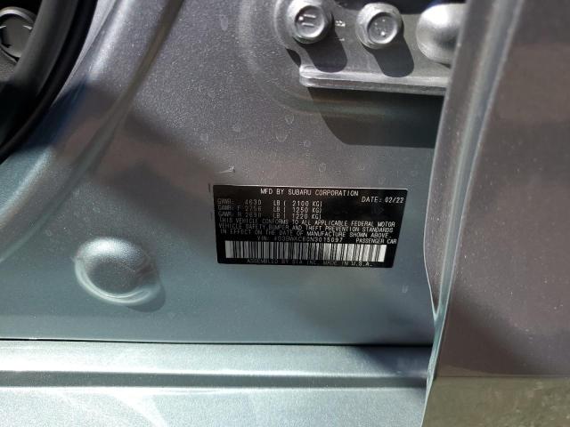 4S3BWAC60N3015097 - 2022 SUBARU LEGACY PRE SILVER photo 10