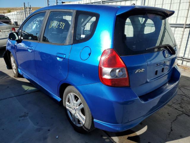 JHMGD386X7S043593 - 2007 HONDA FIT S BLUE photo 3