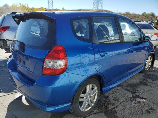 JHMGD386X7S043593 - 2007 HONDA FIT S BLUE photo 4