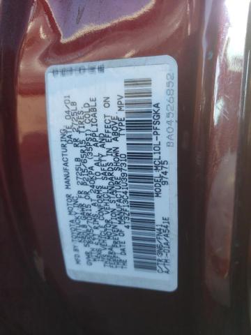 4T3ZF13C41U397310 - 2001 TOYOTA SIENNA LE RED photo 10