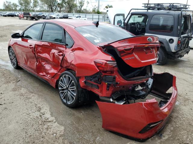 3KPF44AC3ME377742 - 2021 KIA FORTE GT RED photo 3