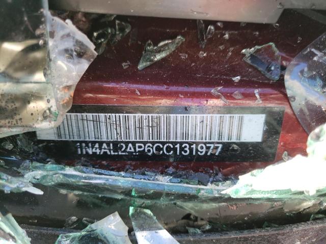 1N4AL2AP6CC131977 - 2012 NISSAN ALTIMA BAS BURGUNDY photo 10