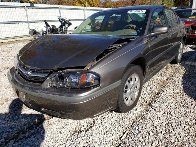 2G1WF52EX39112046 - 2003 CHEVROLET IMPALA BROWN photo 2