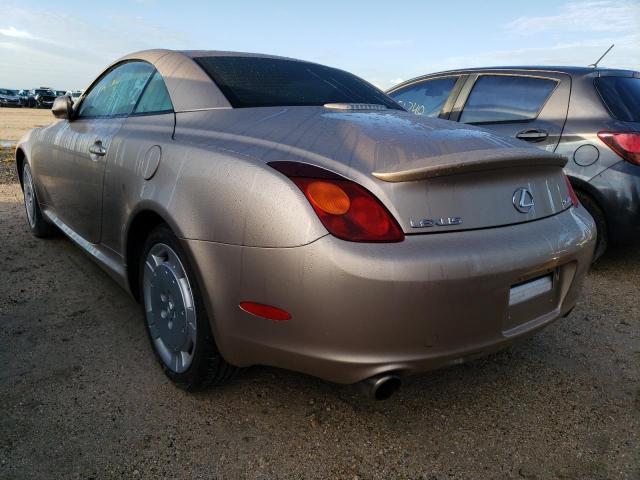 JTHFN48Y220013136 - 2002 LEXUS SC 430 BEIGE photo 3