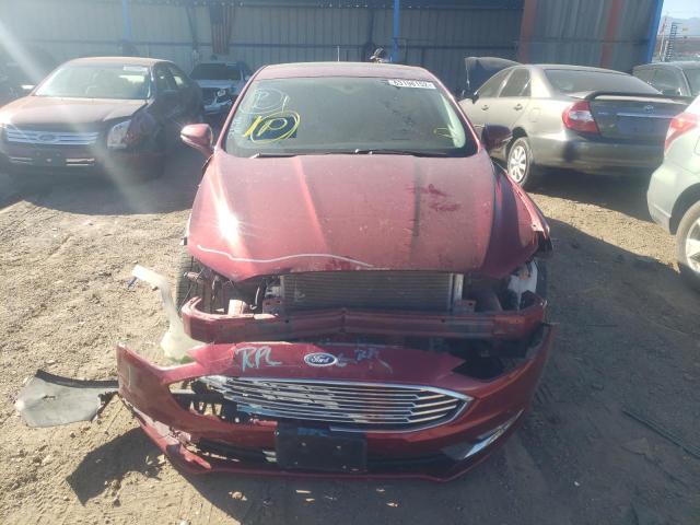 3FA6P0SU9HR379782 - 2017 FORD FUSION TIT RED photo 9