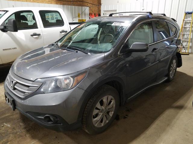 2HKRM4H7XEH635998 - 2014 HONDA CR-V EX-L CHARCOAL photo 2