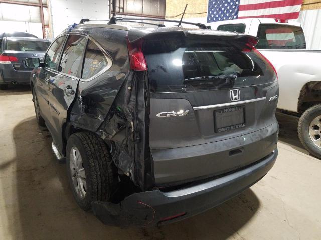 2HKRM4H7XEH635998 - 2014 HONDA CR-V EX-L CHARCOAL photo 3