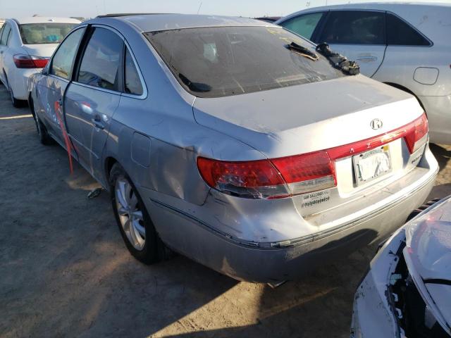 KMHFC46F86A105498 - 2006 HYUNDAI AZERA SE SILVER photo 3