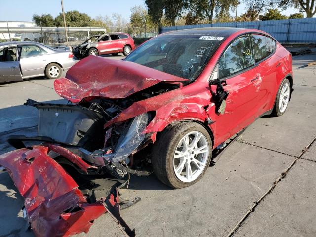 7SAYGDEE6NF317559 - 2022 TESLA MODEL Y RED photo 2