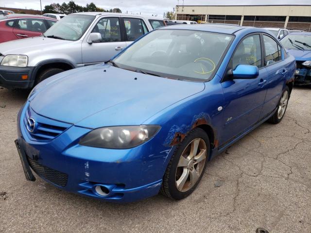 JM1BK323941163581 - 2004 MAZDA 3 S BLUE photo 2