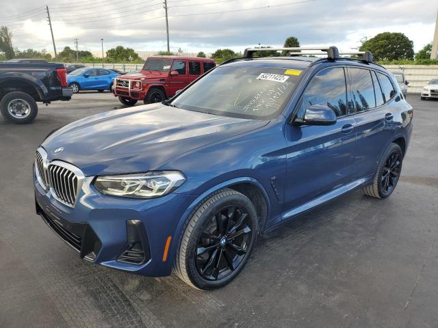 5UX43DP05N9K06938 - 2022 BMW X3 SDRIVE3 BLUE photo 2