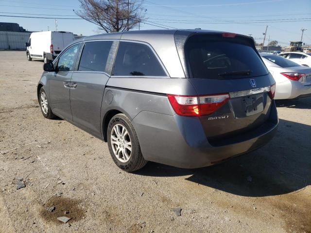 5FNRL5H61DB057559 - 2013 HONDA ODYSSEY EX GRAY photo 3