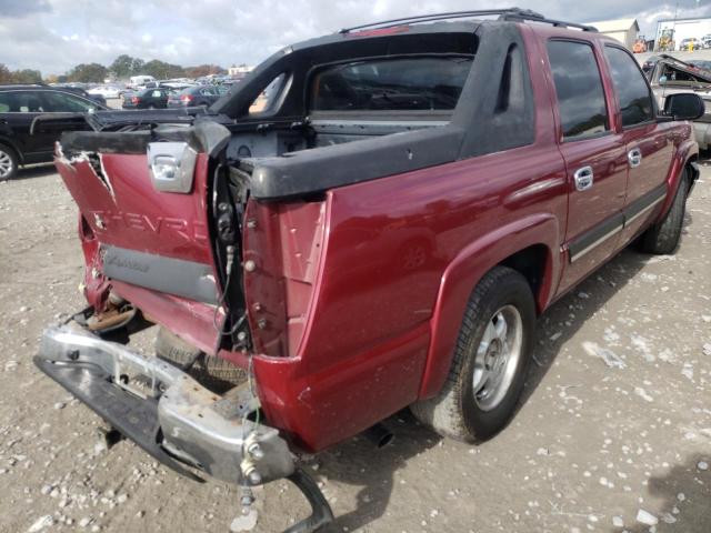 3GNEC12Z95G153369 - 2005 CHEVROLET AVALANCHE RED photo 4