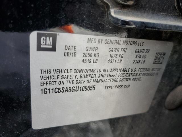 1G11C5SA8GU109655 - 2016 CHEVROLET MALIBU LIM 黑色 照片 10