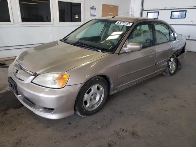 JHMES95623S010439 - 2003 HONDA CIVIC HYBR TAN photo 2