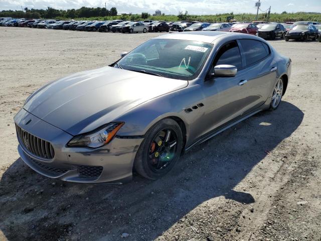 ZAM56RRA9F1129650 - 2015 MASERATI QUATTROPOR GRAY photo 2