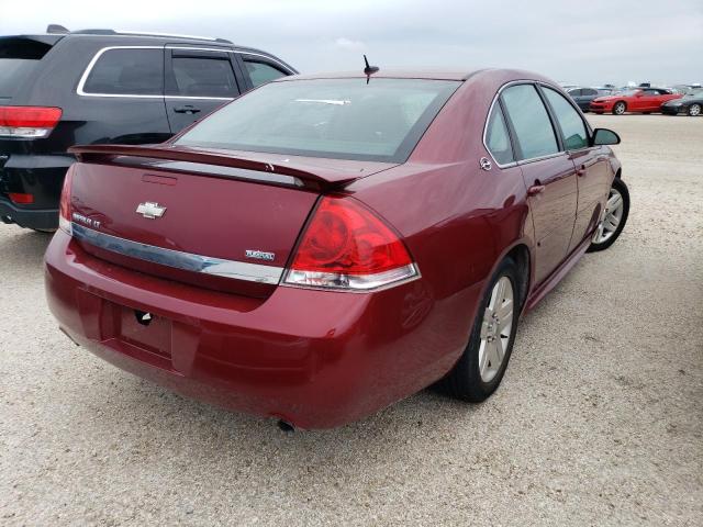 2G1WC57M991258518 - 2009 CHEVROLET IMPALA 2LT BURGUNDY photo 4