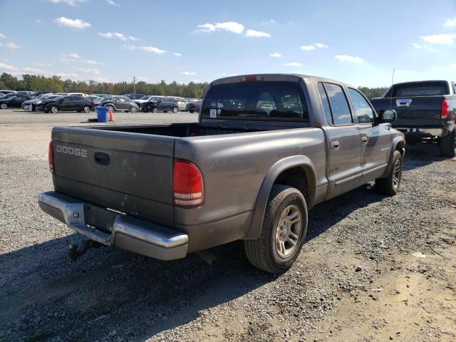 1B7HL48N62S607349 - 2002 DODGE DAKOTA QUA GRAY photo 4