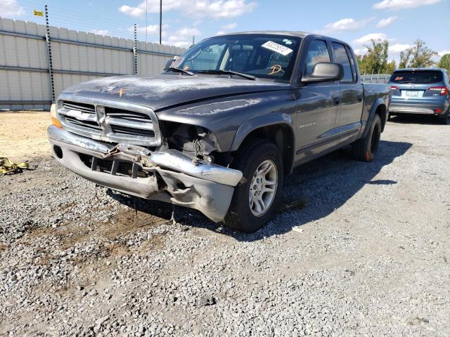 1B7HL48N62S607349 - 2002 DODGE DAKOTA QUA GRAY photo 9